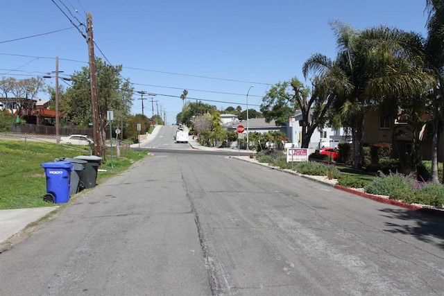 3766 King Ln, Mesa, CA 91941 - view of asphalt road featuring traffic signs and a residential view