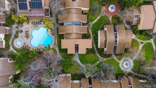 5910 Rancho Mission Rd Unit 37, San Diego, CA 92108 - aerial view of property's location featuring a pool area