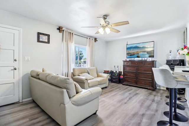 1947 D Ave, National City, CA 91950 - home office featuring light wood-style floors and a ceiling fan