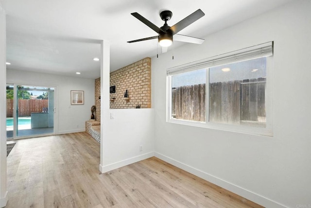 1472 Loma Ln, Chula Vista, CA 91911 - empty room featuring wood finished floors, ceiling fan, and recessed lighting