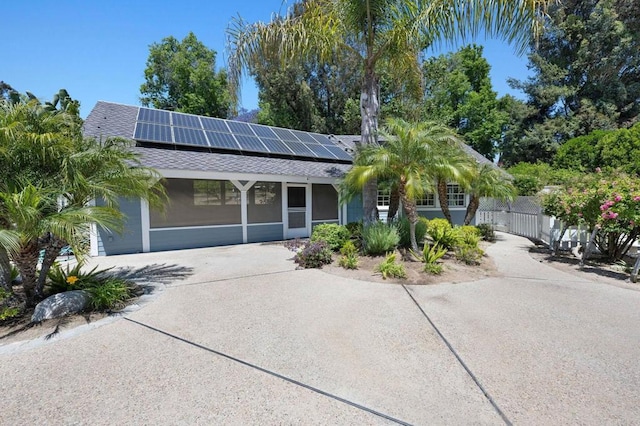 18 Gateview Dr, Fallbrook, CA 92028 - view of front of property with solar panels and roof with shingles