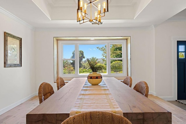 18 Gateview Dr, Fallbrook, CA 92028 - dining space with a chandelier, light wood finished floors, and crown molding