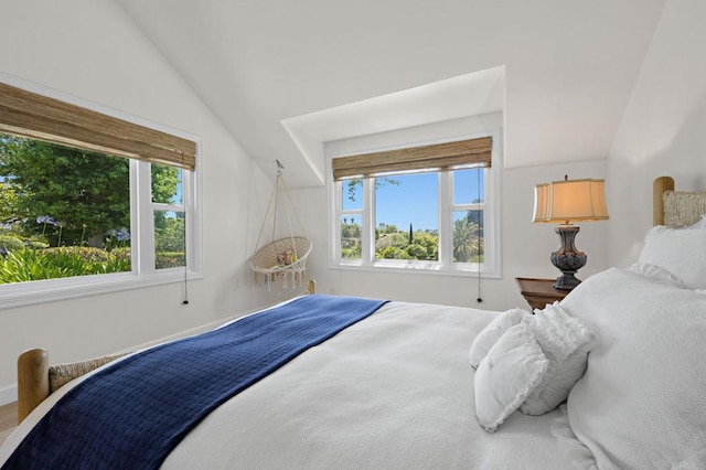 18 Gateview Dr, Fallbrook, CA 92028 - bedroom with vaulted ceiling and multiple windows