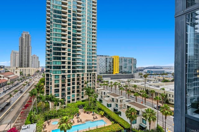 1325 Pacific Hwy Unit 1004, San Diego, CA 92101 - view of building exterior with a city view and a community pool