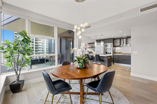 1325 Pacific Hwy Unit 1004, San Diego, CA 92101 - dining area featuring light wood finished floors and recessed lighting