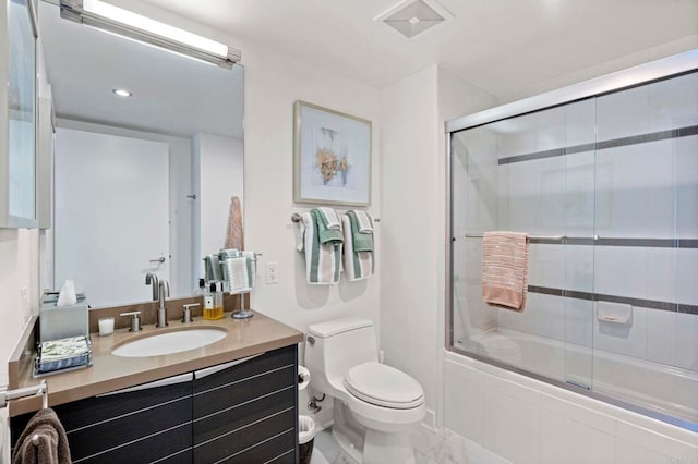 1325 Pacific Hwy Unit 1004, San Diego, CA 92101 - bathroom with enclosed tub / shower combo, vanity, and recessed lighting