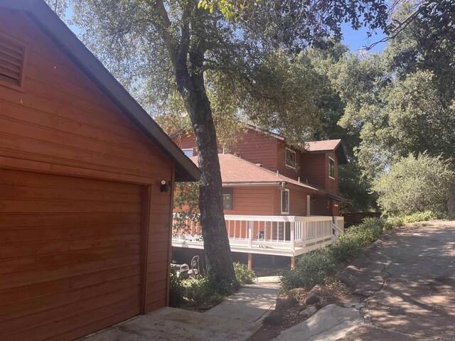 8606 Valley View Trl, Pine Valley, CA 91962 - view of property exterior with a garage and a deck