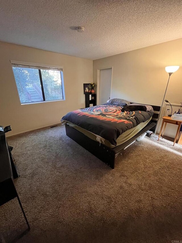 8606 Valley View Trl, Pine Valley, CA 91962 - bedroom with carpet and a textured ceiling