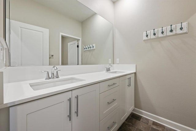 3520 Conner Way, Oceanside, CA 92056 - full bath featuring double vanity and stone finish floors