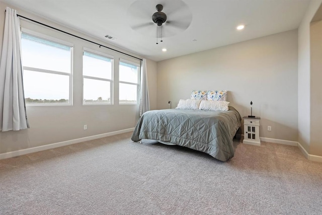 3520 Conner Way, Oceanside, CA 92056 - bedroom with carpet, recessed lighting, and a ceiling fan