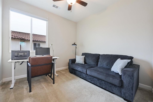 3520 Conner Way, Oceanside, CA 92056 - office space with a ceiling fan and light carpet