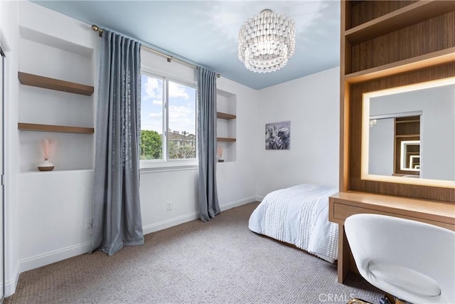 23 Fawnridge Pl, Aliso Viejo, CA 92656 - carpeted bedroom featuring a chandelier and baseboards
