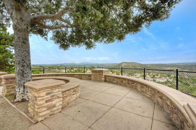 4049 Peninsula Dr, Carlsbad, CA 92010 - view of patio / terrace with a mountain view