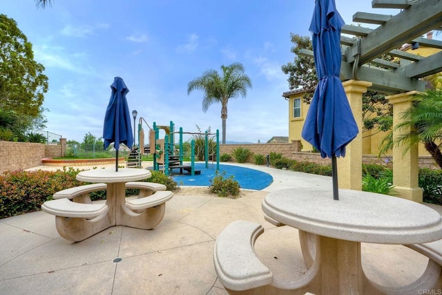 4049 Peninsula Dr, Carlsbad, CA 92010 - view of swimming pool featuring a pergola