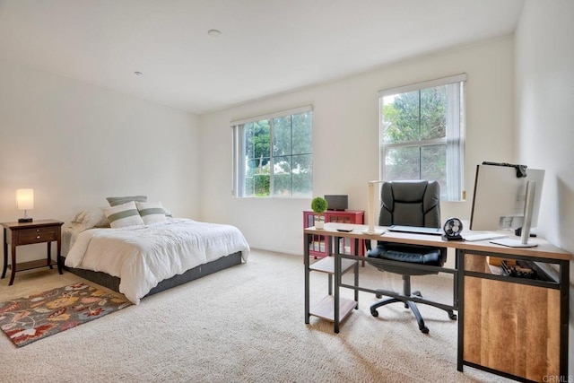 4049 Peninsula Dr, Carlsbad, CA 92010 - carpeted bedroom with multiple windows and an office area