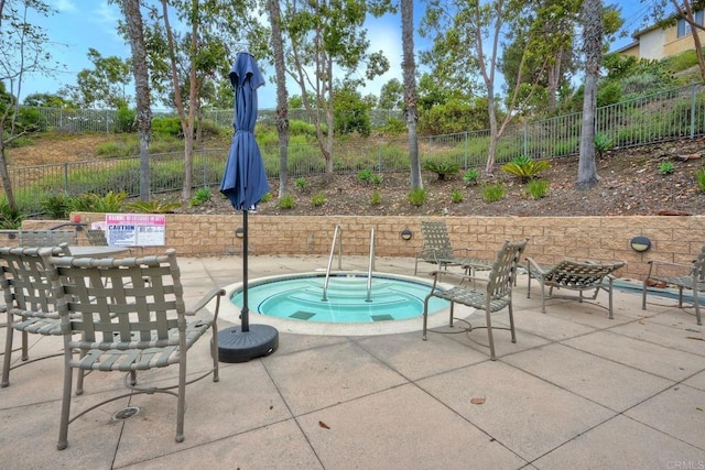 4049 Peninsula Dr, Carlsbad, CA 92010 - view of pool featuring a community hot tub and a patio