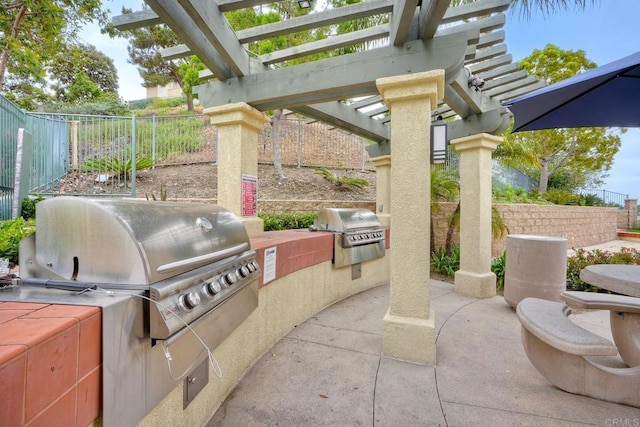 4049 Peninsula Dr, Carlsbad, CA 92010 - view of patio featuring area for grilling and a pergola