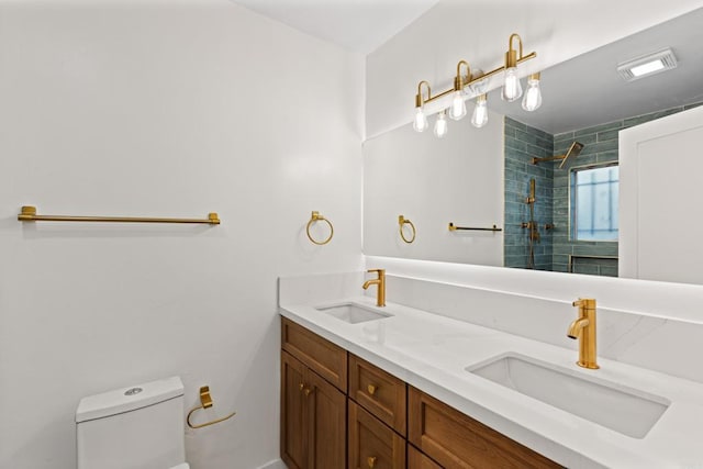 2610 Torrey Pines Rd Unit C21, La Jolla, CA 92037 - full bathroom featuring double vanity and a tile shower