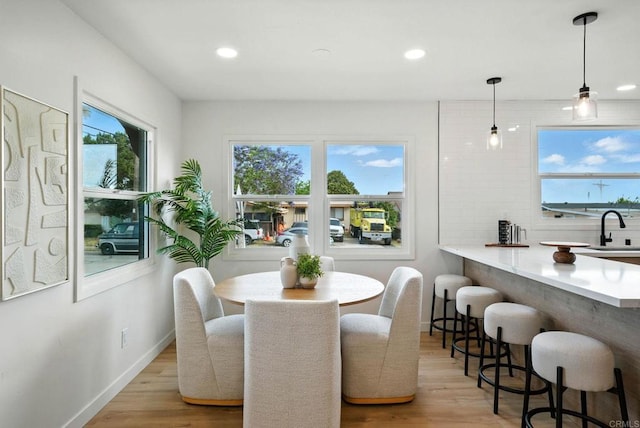 640 Pyramid St, San Diego, CA 92114 - dining area featuring plenty of natural light, light wood-style floors, and recessed lighting