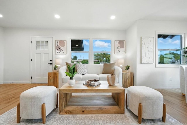 640 Pyramid St, San Diego, CA 92114 - living room featuring plenty of natural light, wood finished floors, and recessed lighting