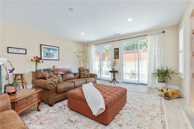 2747 Traditions Loop, Paso Robles, CA 93446 - living area featuring wood finished floors and recessed lighting