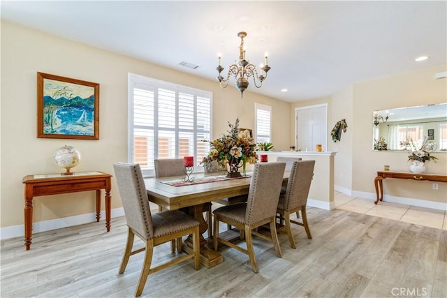 2747 Traditions Loop, Paso Robles, CA 93446 - dining area with a chandelier, light wood-style floors, and recessed lighting