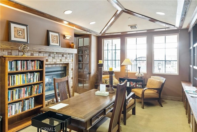 2747 Traditions Loop, Paso Robles, CA 93446 - office with light carpet, plenty of natural light, and recessed lighting