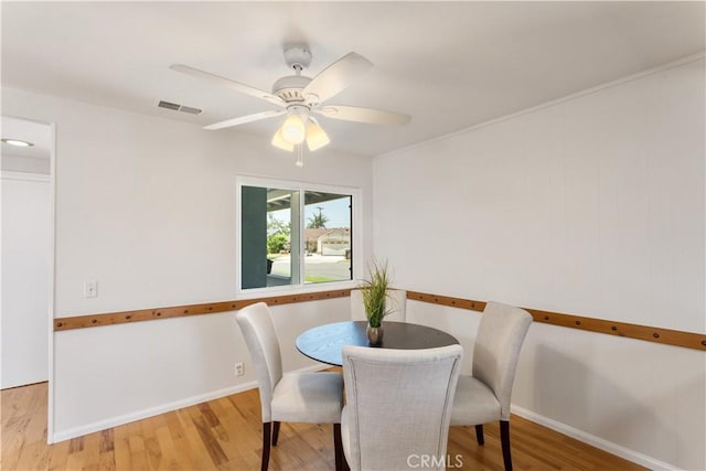 10402 Oronsay Cir, Huntington Beach, CA 92646 - dining space with wood finished floors and a ceiling fan