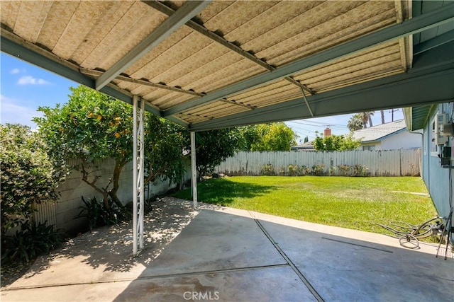 10402 Oronsay Cir, Huntington Beach, CA 92646 - fenced backyard featuring a patio