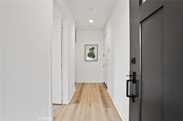 536 Caleigh Ln, Costa Mesa, CA 92627 - corridor with light wood-style floors, baseboards, and recessed lighting