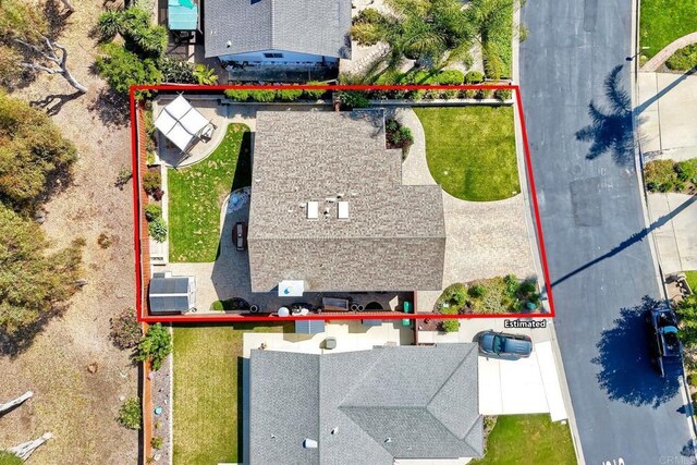 5431 Stirrup Way, Oceanside, CA 92057 - view from above of property featuring property parcel outlined