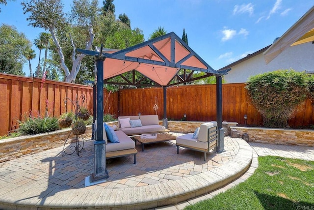 5431 Stirrup Way, Oceanside, CA 92057 - fenced backyard with an outdoor hangout area and a patio