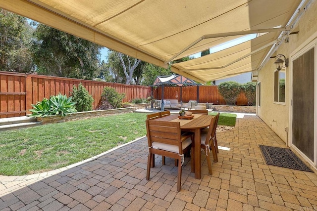 5431 Stirrup Way, Oceanside, CA 92057 - fenced backyard with outdoor dining area and a patio area