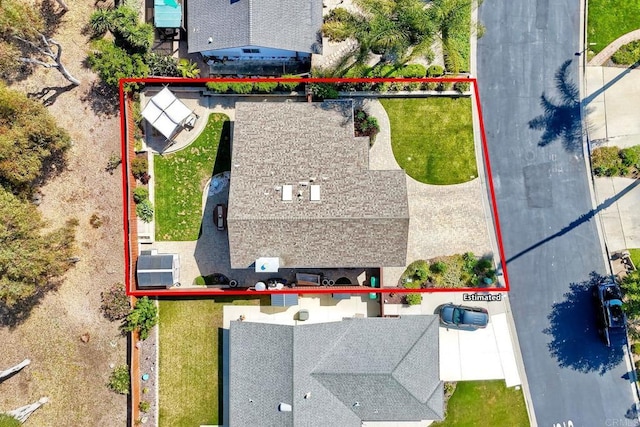 5431 Stirrup Way, Oceanside, CA 92057 - view from above of property with property parcel outlined
