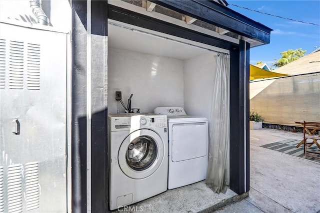 210 Amabel St, Los Angeles, CA 90065 - laundry area with a heating unit and separate washer and dryer