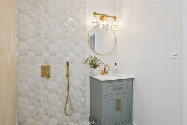 8115 Etiwanda Ave, Reseda, CA 91335 - bathroom featuring vanity and a tile shower