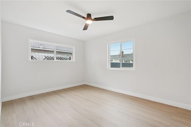 8115 Etiwanda Ave, Reseda, CA 91335 - spare room with light wood finished floors, ceiling fan, and baseboards