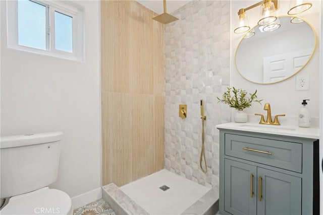 8115 Etiwanda Ave, Reseda, CA 91335 - full bathroom with vanity, toilet, and a tile shower