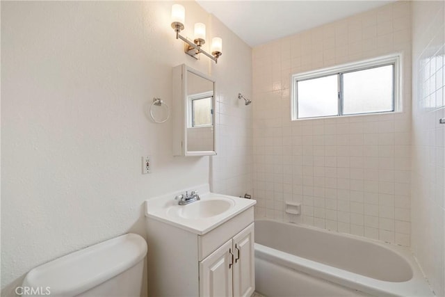 823 W 25th St, San Pedro, CA 90731 - bathroom with vanity, toilet, and shower / washtub combination