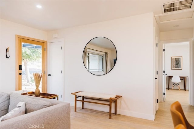 58250 Sierra Vista Dr, Yucca Valley, CA 92284 - living area featuring light wood-type flooring and baseboards