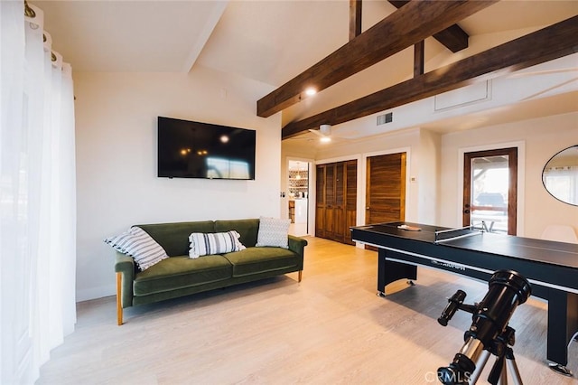 58250 Sierra Vista Dr, Yucca Valley, CA 92284 - game room featuring light wood-type flooring