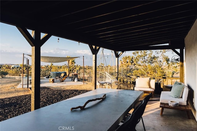 58250 Sierra Vista Dr, Yucca Valley, CA 92284 - view of patio / terrace with outdoor lounge area