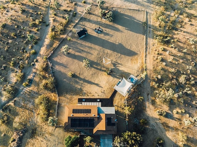 58250 Sierra Vista Dr, Yucca Valley, CA 92284 - aerial view of property's location featuring a desert landscape