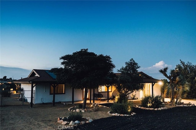 58250 Sierra Vista Dr, Yucca Valley, CA 92284 - view of property hidden behind natural elements with a gate