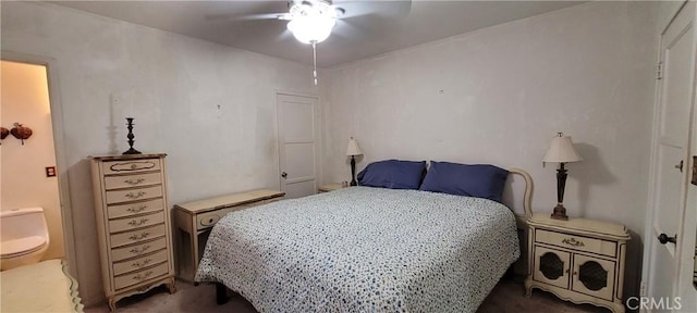 1623 S Sycamore Ave, Los Angeles, CA 90019 - carpeted bedroom with a ceiling fan