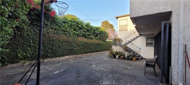 1623 S Sycamore Ave, Los Angeles, CA 90019 - view of patio / terrace featuring stairway