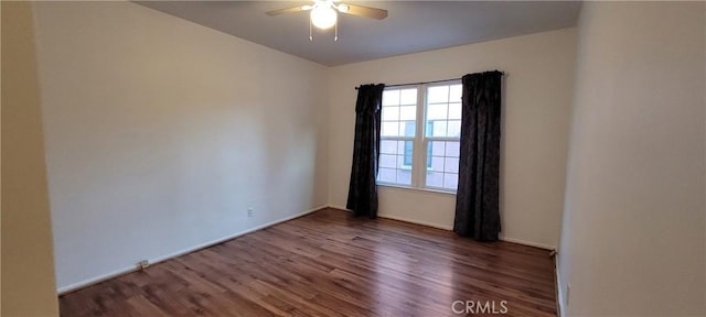 1623 S Sycamore Ave, Los Angeles, CA 90019 - empty room featuring ceiling fan and wood finished floors