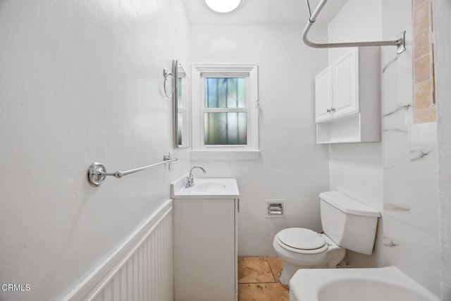  - bathroom featuring vanity and tile patterned flooring