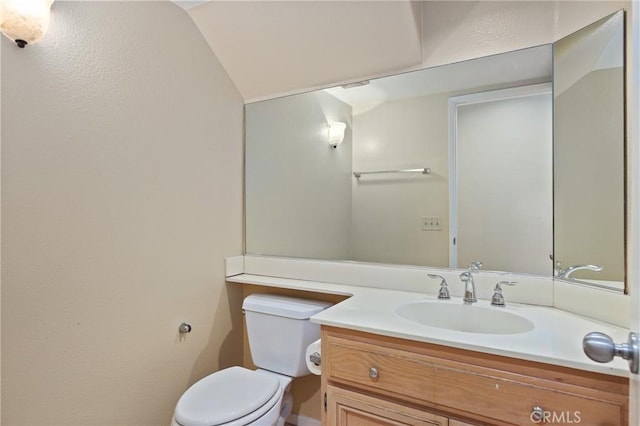 28462 La Alcala, Laguna Niguel, CA 92677 - half bathroom featuring vanity and vaulted ceiling