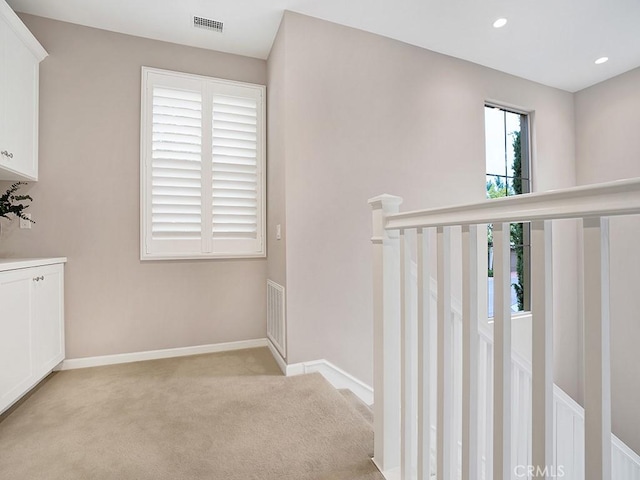 159 Frazier, Irvine, CA 92620 - hallway featuring light carpet, baseboards, and recessed lighting